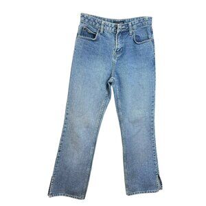 Boston Proper Women’s Flare Jeans Size 28 Blue Denim Split Hem